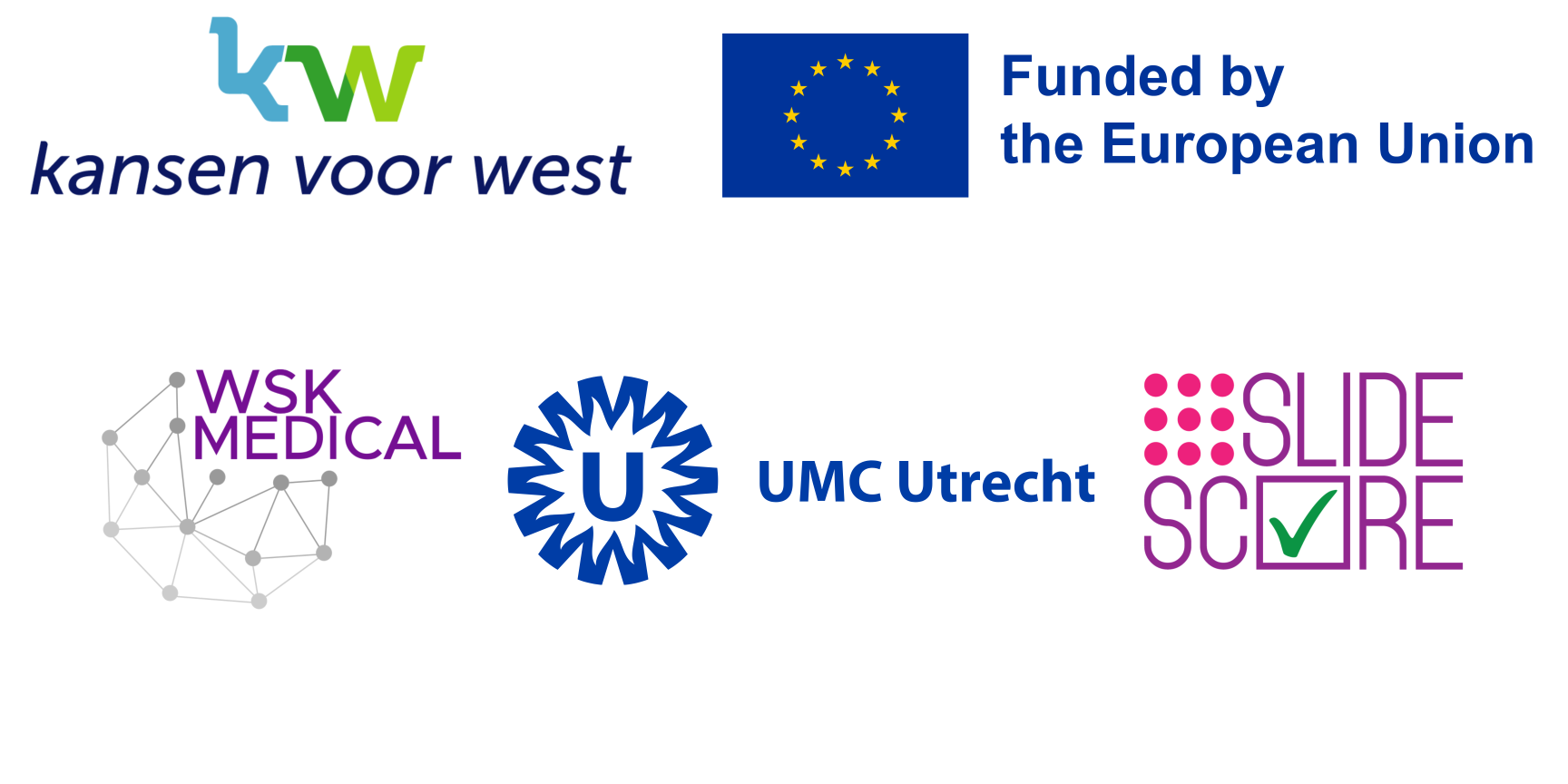 Logos of EU, KvW, WSK, Slide Score and UMCU Logos of EU, KvW, WSK, Slide Score and UMCU